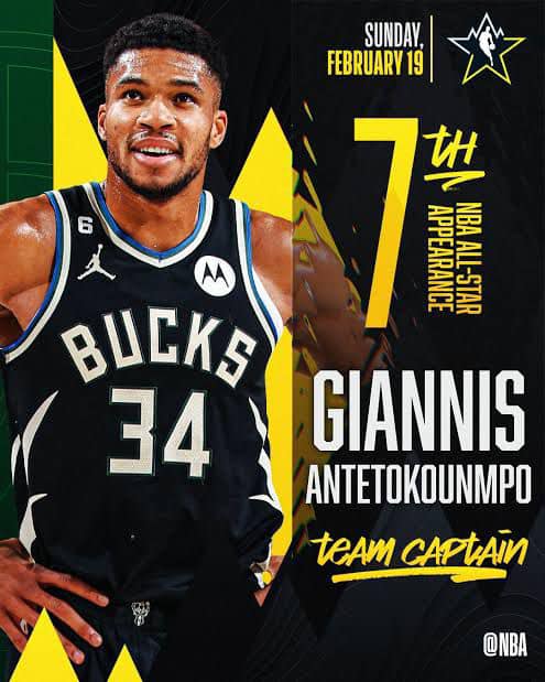 Giannis as Captain of NBA All Star Selection
