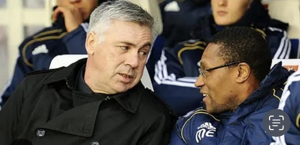 Michael Emenalo with Carlo Ancelotti