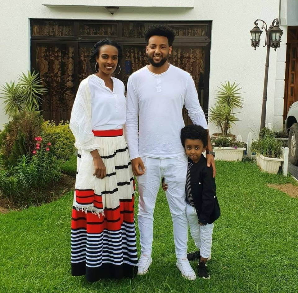 Genzebe Dibaba and her family