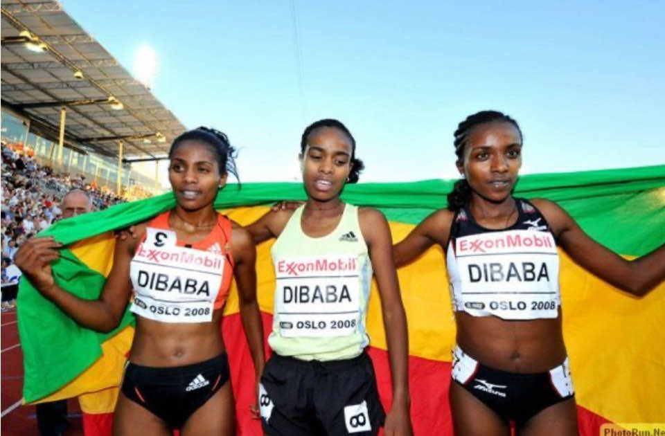 Tirunesh (on the right) with her sisters