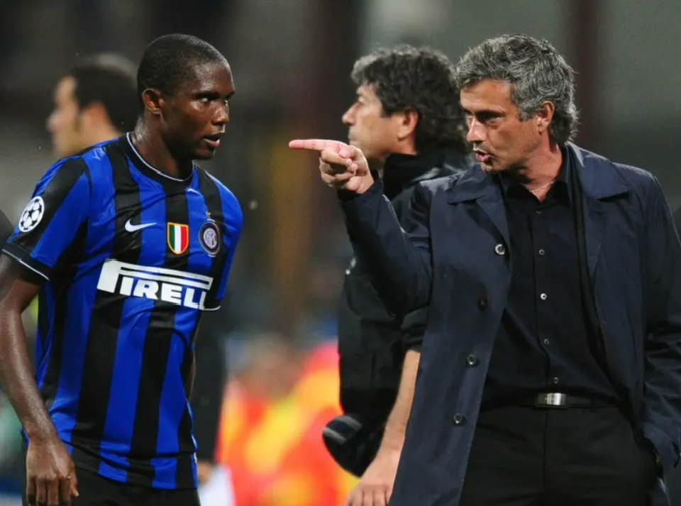José Mourinho and Samuel Eto’o